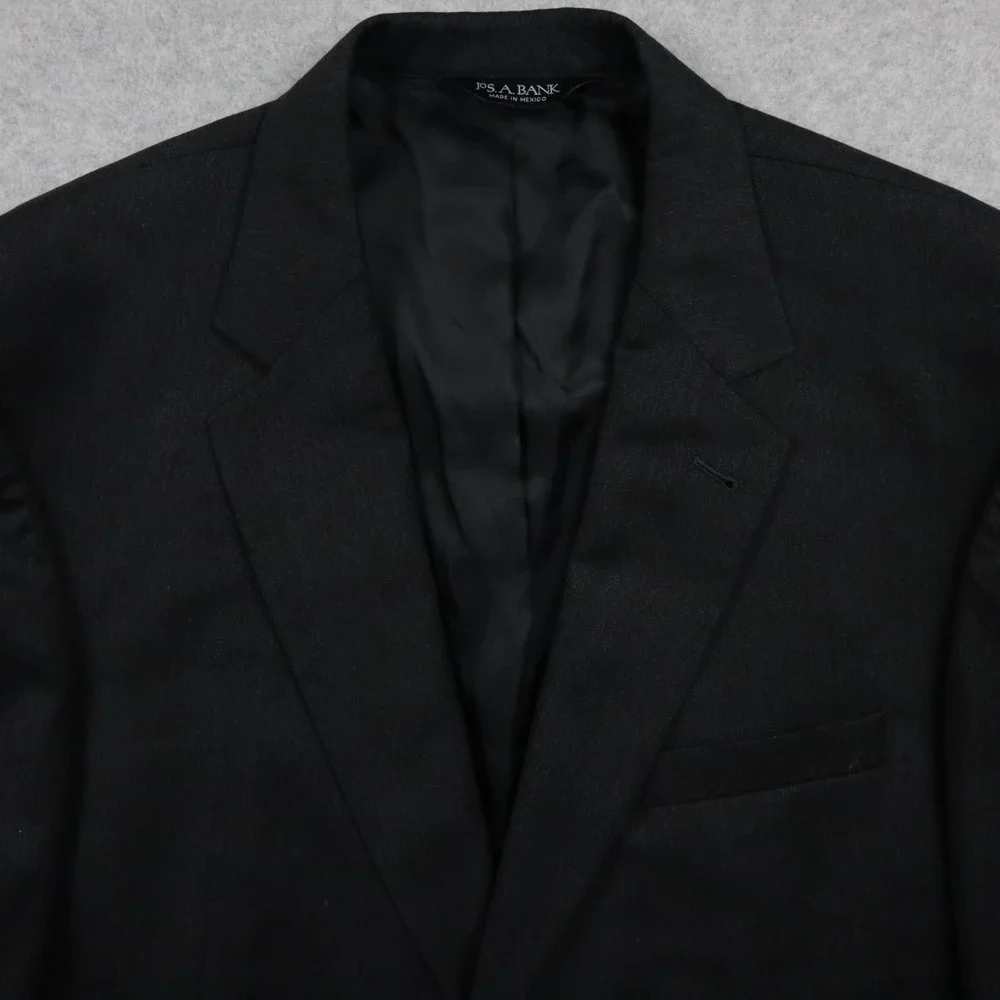 Jos A Bank Blazer Mens 43R Signature Wool 2-Button Suit Jacket Coat Charcoal‎